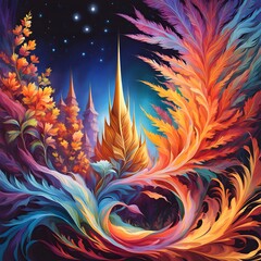 Enchanted Night: A Dance of Colors
