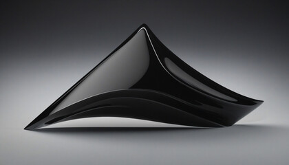 Abstract black shape, 3d render