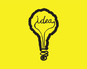 lit lamp representing idea concept