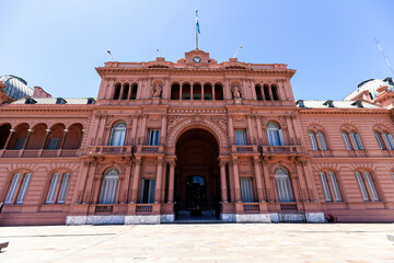 Casa Rosada (Pink House), presidential Palace  located at Mayo square in Buenos Aires, Argentina
