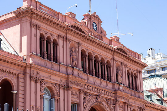 Casa Rosada (Pink House), presidential Palace  located at Mayo square in Buenos Aires, Argentina