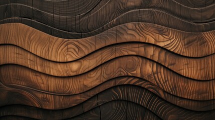 Background with a dark wave wood texture. Dark wood horizontal plank background, top view.