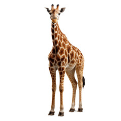 Giraffe on transparent background.