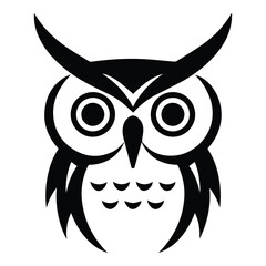 Owl Flat Icon Isolated On White Background
