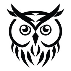 Owl Flat Icon Isolated On White Background