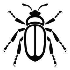 Bug Flat Icon Isolated On White Background