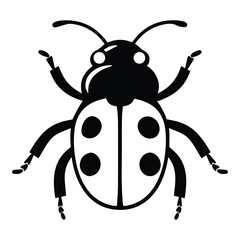 Bug Flat Icon Isolated On White Background