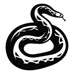 Snake Flat Icon Isolated On White Background