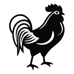 Rooster Flat Icon Isolated On White Background