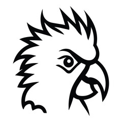 Parrot Flat Icon Isolated On White Background