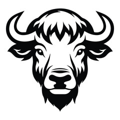 Bison Flat Icon Isolated On White Background
