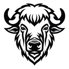 Bison Flat Icon Isolated On White Background