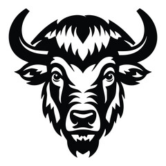 Bison Flat Icon Isolated On White Background