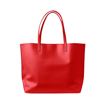 Red shopping bag, isolated on transparent background