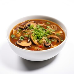 Hot and sour soup closeup