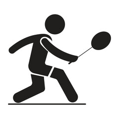Badminton player icon vector illustration eps