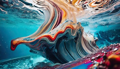 world in the ocean wallpaper pattern illustration paint swirl wallpaper 3d art color marble rock...