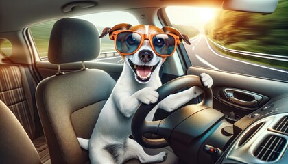 Cruisin' Canine: A Joyful Dog's Road Trip