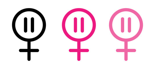 Menopause outline icon collection or set. Menopause Thin vector line art - obrazy, fototapety, plakaty