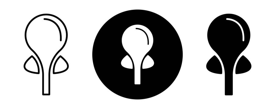 Prostate outline icon collection or set. Prostate Thin vector line art