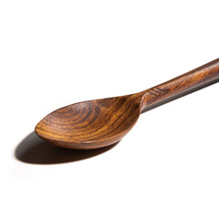 cutlery made of wood in white background