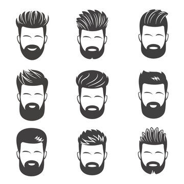 A large set of vector avatars of modern diverse multicultural multinational men and women in a round frame. A collection of faces of male and female characters in circles. Flat style