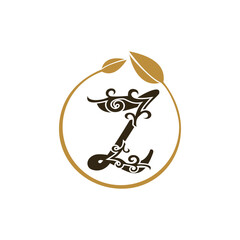 LUXURY LETTER LOGO WITH BROWN FRAME DESIGN