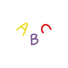 Hand drawn doodle ABC