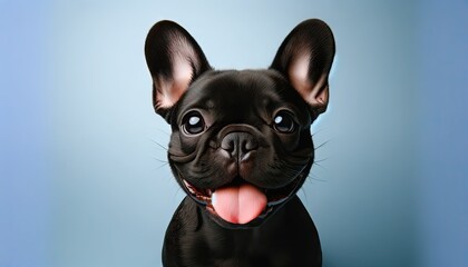 Black French Bulldog Joy: A Portrait of Happiness
