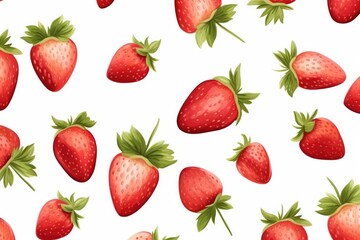 abstract colorful strawberry pattern on white background