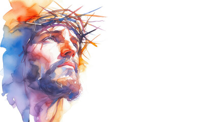 jesus, jesus christ, christ, watercolor art