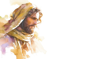 watercolor painting of jesus christ 