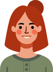 People avatar, woman icon.	