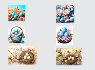 Ostern, Ostereier, Osternest, Osterhase