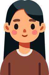 People avatar, woman icon.	