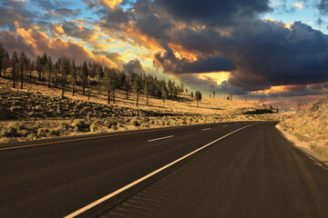 The world's best American road to sunset