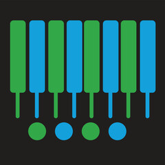 Cricket bat-ball colourful vector illustration eps