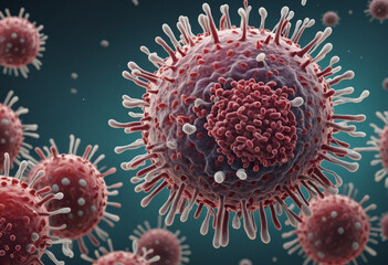 Close up virus and bacteria. 