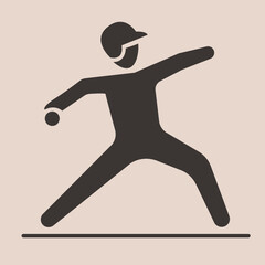 Cricket bowler man icon vector illustration eps
