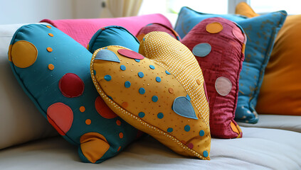 handmade heart pillows for sofa diy fabric pillows ho