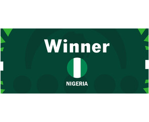 Nigeria Winner Emblem Flag African Nations 2023 Teams Countries African Football Symbol Logo Design Vector Illustration