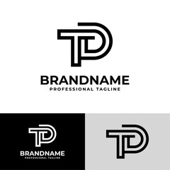 Modern Initials TD Logo, suitable for business with DT or TD initials