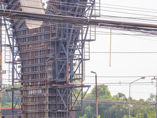 structure of bridge under construction