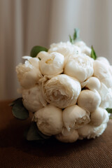 elegant wedding bouquet of fresh natural flowers