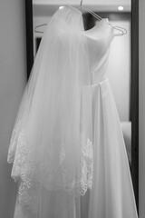 Fototapeta na wymiar perfect wedding dress on the wedding day