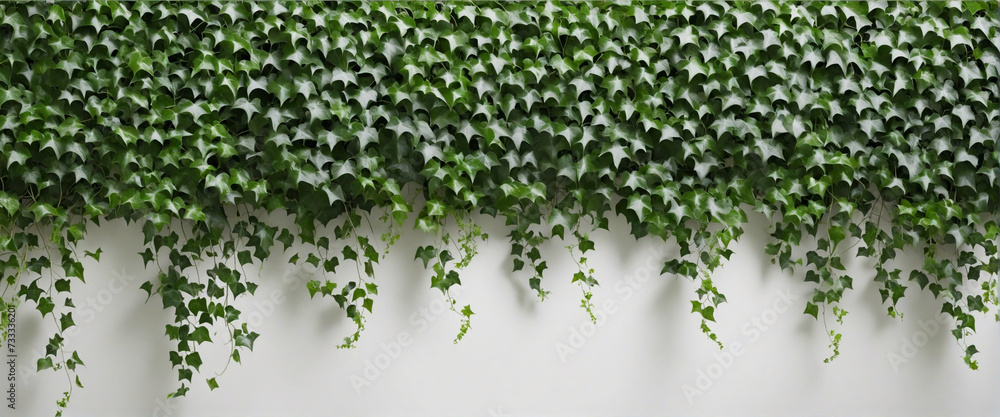 Aufkleber ivy creeping along a flat surface - isolated object with shadow in png format on transparent backgro