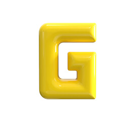 G Latter Yellow 3D