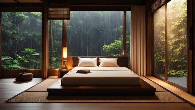 Rainy bedrooms and comfortable forests