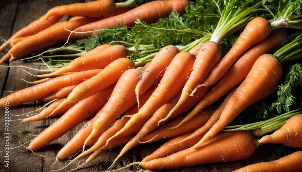 Canvas Prints A bunch of carrots on a table