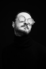 fashionable brunet man